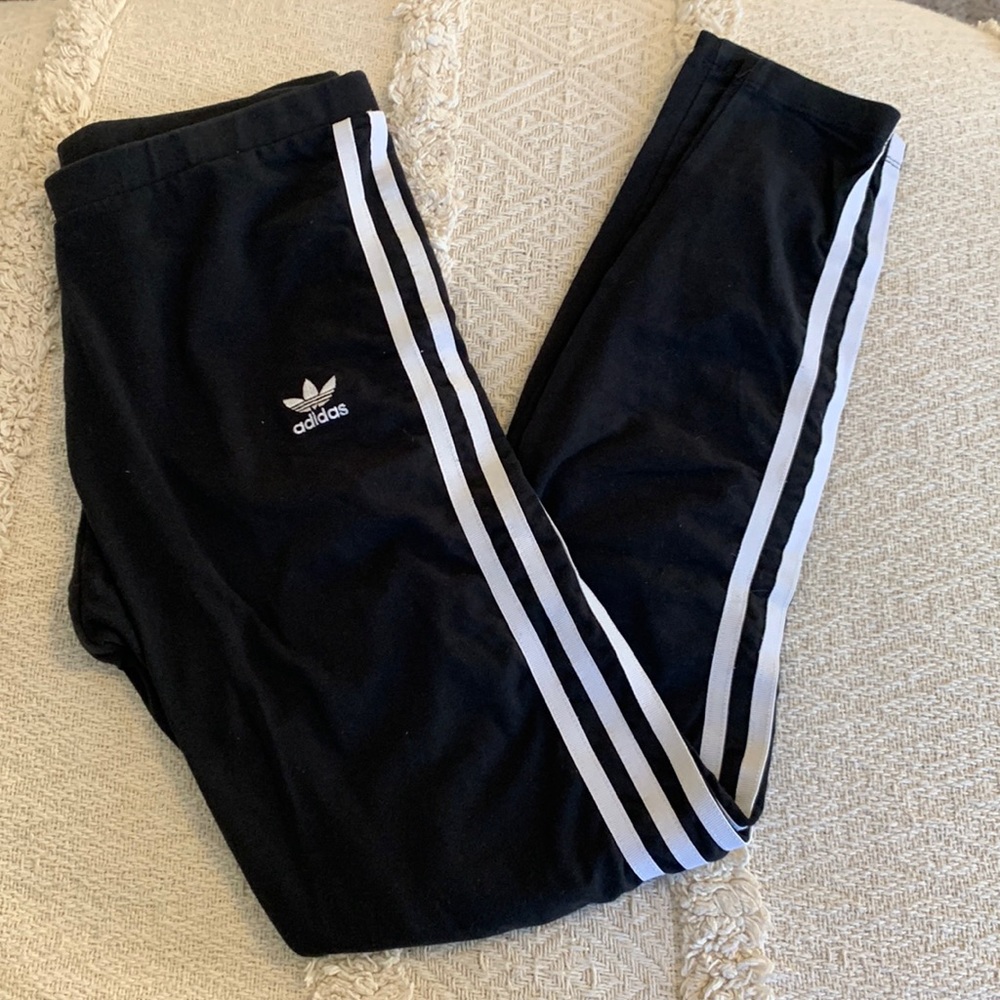 Adidas three stripe leggings